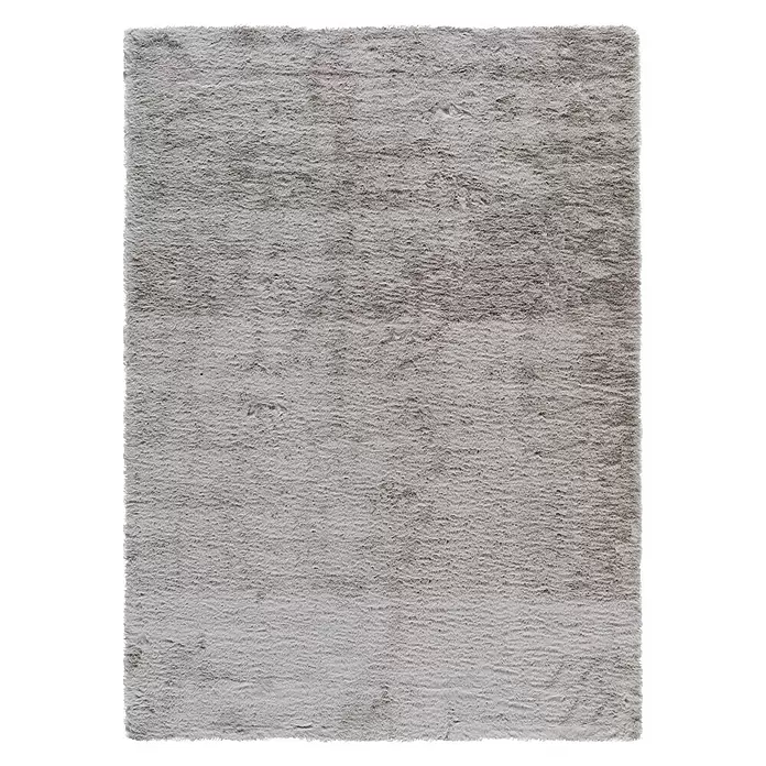 Alfombra de pelo corto Dora - Plateado, 150 x 80 cm, 100% poliéster - Vista descendente