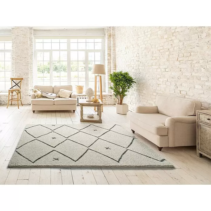 Alfombra Kasbah - Blanco, 230 x 160 cm, 100 % polipropileno - Foto ambiente