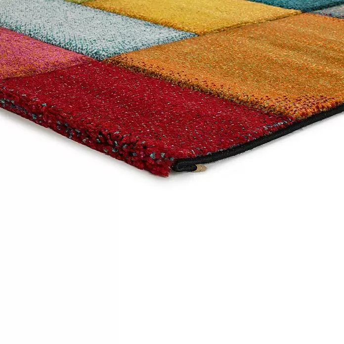 Alfombra Harlequín - Multicolor, 200 x 140 cm, 100 % polipropileno - Vista angular