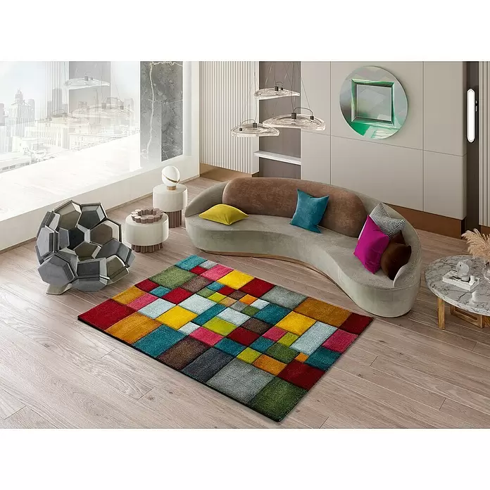 Alfombra Harlequín - Multicolor, 200 x 140 cm, 100 % polipropileno - Foto ambiente