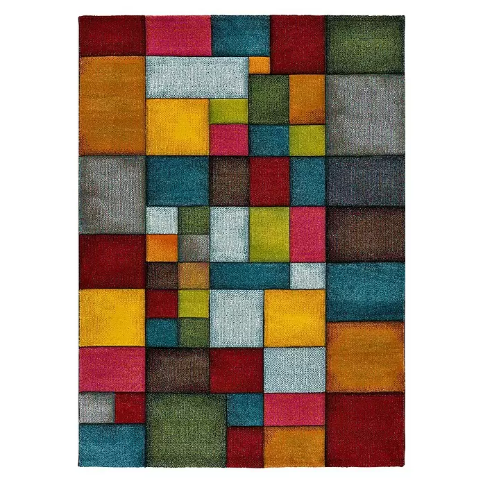 Alfombra Harlequín - Multicolor, 200 x 140 cm, 100 % polipropileno - Vista descendente