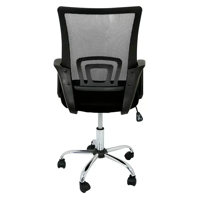 Silla de oficina Martina - Negro, Ruedas - Vista trasera