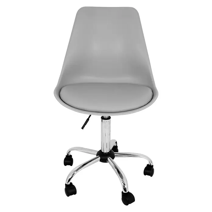 Silla de oficina Adriana - Gris, Ruedas - Vista frontal