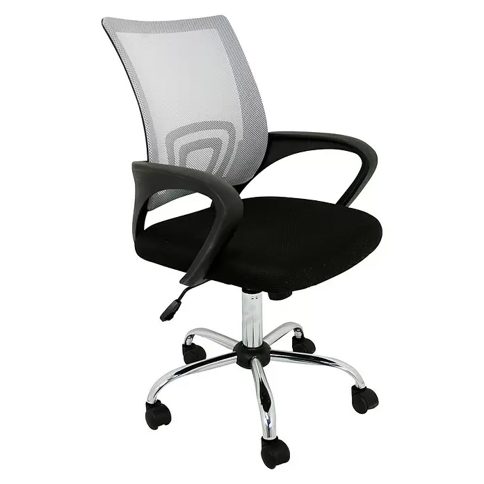 Silla de oficina Martina - Gris, Ruedas - Vista angular