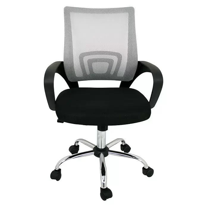 Silla de oficina Martina - Gris, Ruedas - Vista frontal