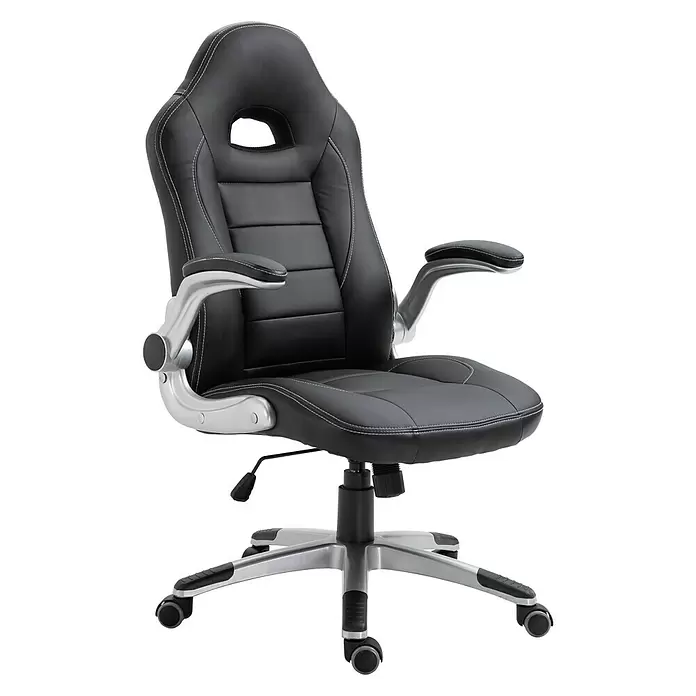 Silla de oficina Victoria - Negro, Reposacabezas - Vista angular