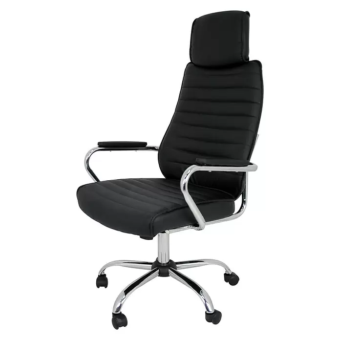 Silla de oficina Diana - Negro, Reposacabezas - Vista angular