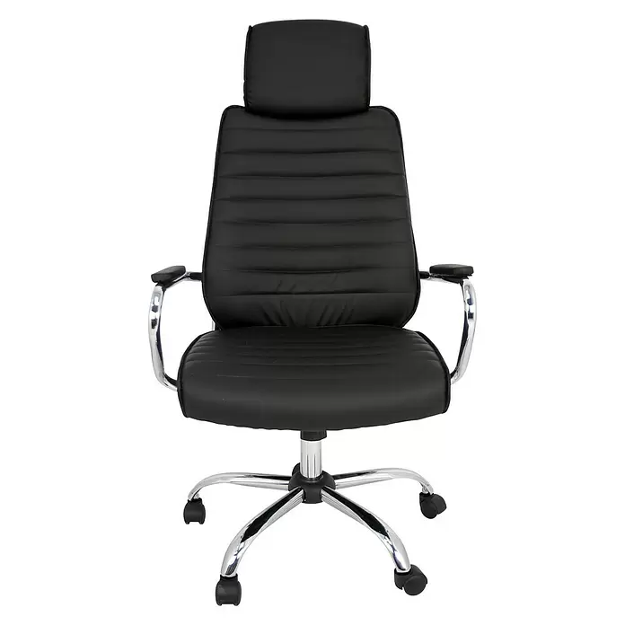 Silla de oficina Diana - Negro, Reposacabezas - Vista frontal