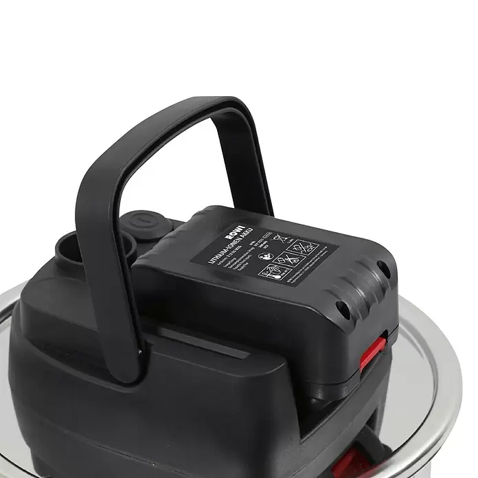 Rowi Akku-Aschesauger - 18 V, Li-Ionen, 12 l - Detailaufnahme