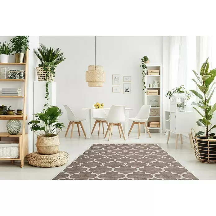 Flachgewebeteppich Sunset - Beige, 290 x 200 cm, 100 % Polypropylen - Stimmungsaufnahme