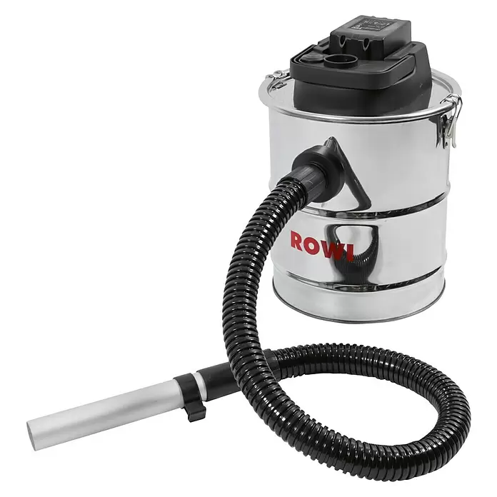 Rowi Akku-Aschesauger - 18 V, Li-Ionen, 12 l - Diagonale Ansicht