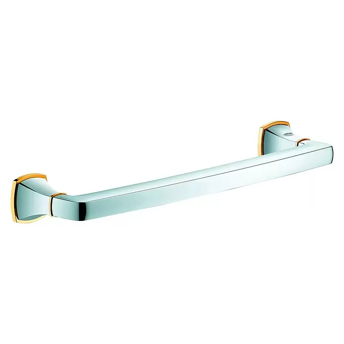 Grohe Grandera Wannengriff - Breite: 38,5 cm, Chrom, Gold, Glänzend - Diagonale Ansicht