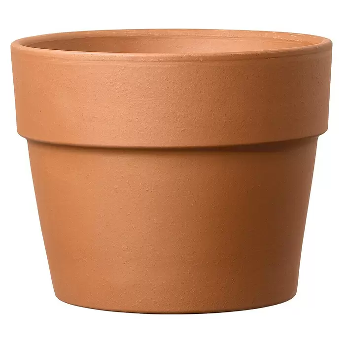Deroma Pflanztopf Perfetto - Außenmaß (Ø x H): 29 x 23,6 cm, Naturmaterialien, Terracotta - Vorderansicht
