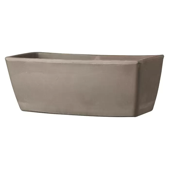 Deroma Pflanzkasten Garda - Außenmaß (L x B x H): 32 x 16 x 13 cm, Naturmaterialien, Graphit - Diagonale Ansicht
