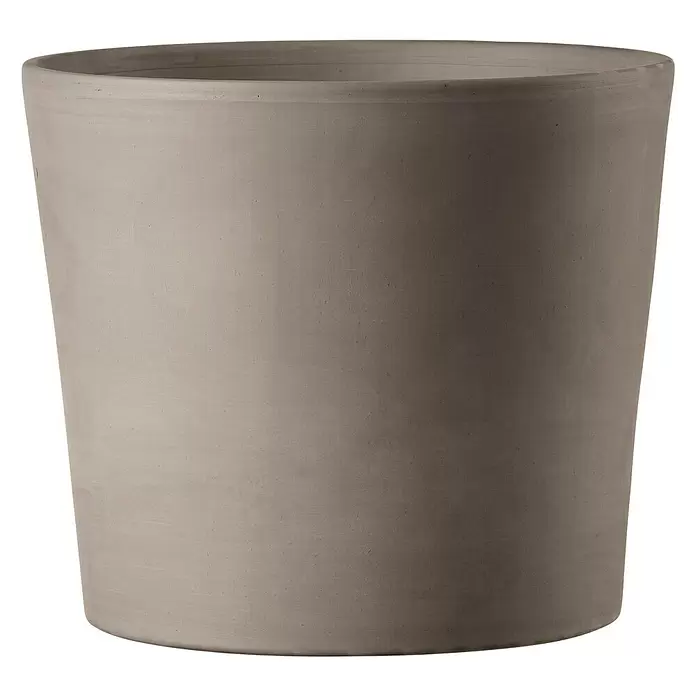 Deroma Grafite Pflanztopf Vaso Cilindrico - Außenmaß (Ø x H): 20,3 x 17,1 cm, Naturmaterialien, Graphit - Vorderansicht