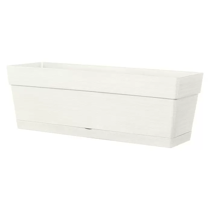 Deroma Balkonkasten Save - Max. Außenlänge: 49 cm, Bianco - Diagonale Ansicht