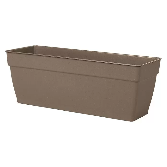 Deroma Ninfea Pflanzkasten - Außenmaß (L x B x H): 57 x 17 x 17,4 cm, Sand - Diagonale Ansicht