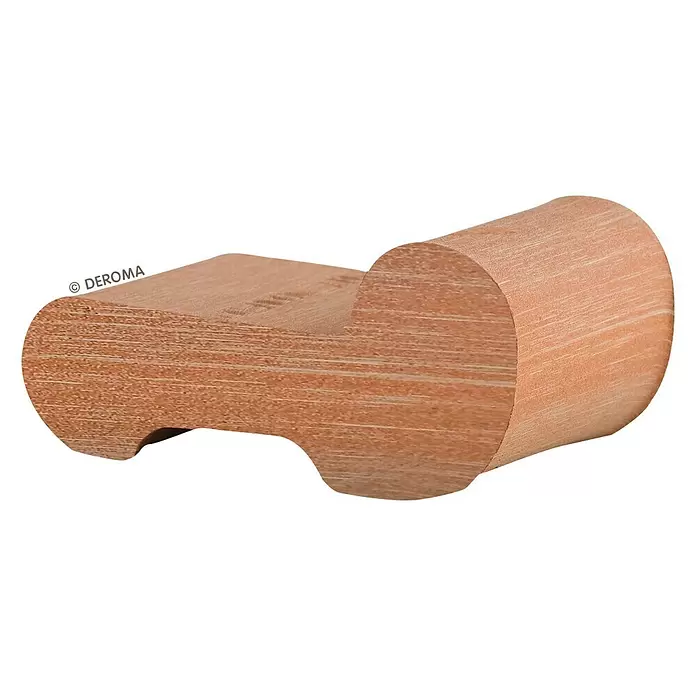 Deroma Pflanzgefäß-Füße - Außenmaß (L x B x H): 8 x 12 x 3,7 cm, Terracotta Weiß - Diagonale Ansicht