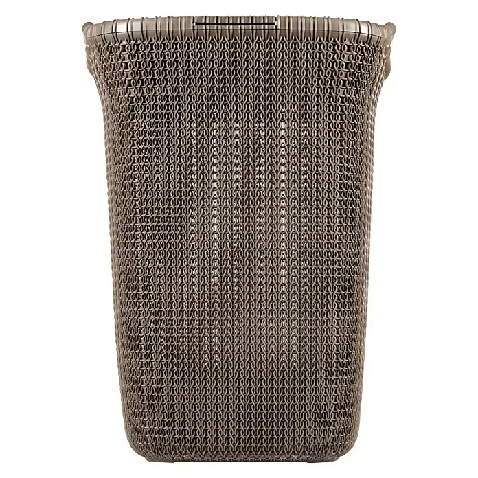 Curver Knit Cesta para la ropa - 57 l, Marrón, Polipropileno - Vista frontal