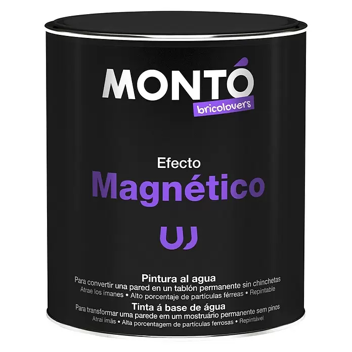 Montó Bricolovers Pintura magnética - Gris, 750 ml - Vista frontal