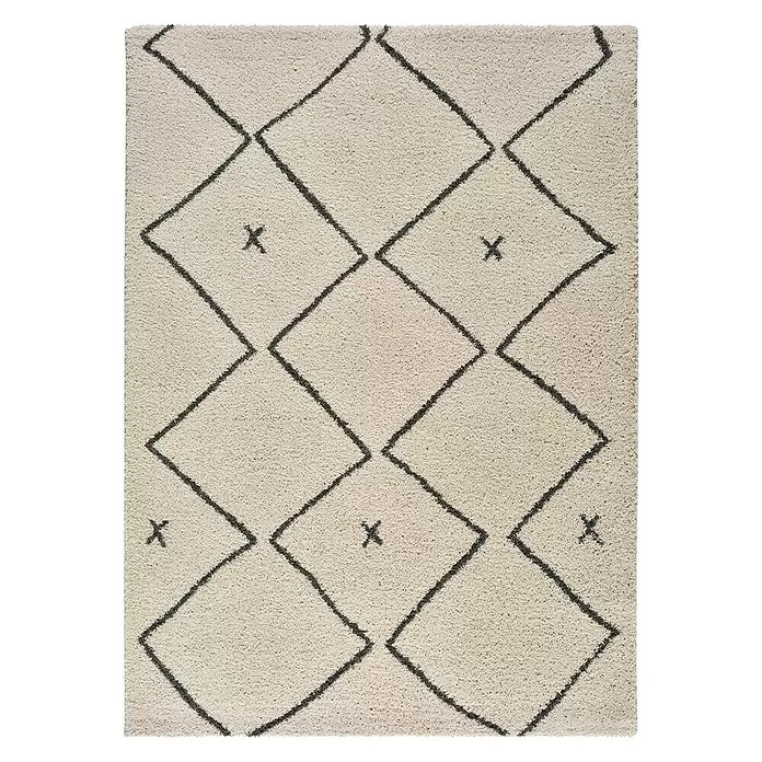 Alfombra Kasbah - Blanco, 230 x 160 cm, 100 % polipropileno - Vista descendente