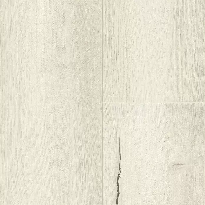 Egger Home Aqua+ Laminat Creston Eiche weiß - 1.292 x 193 x 8 mm, Landhausdiele - Detailaufnahme