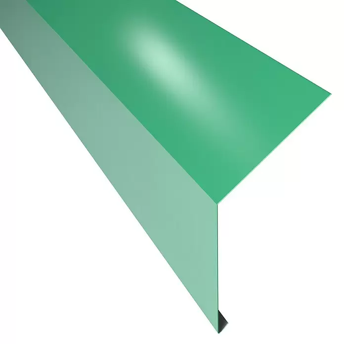 Schürze für Dachrinne PP12 - Grün, Länge: 100 cm, Stahl - Detailaufnahme