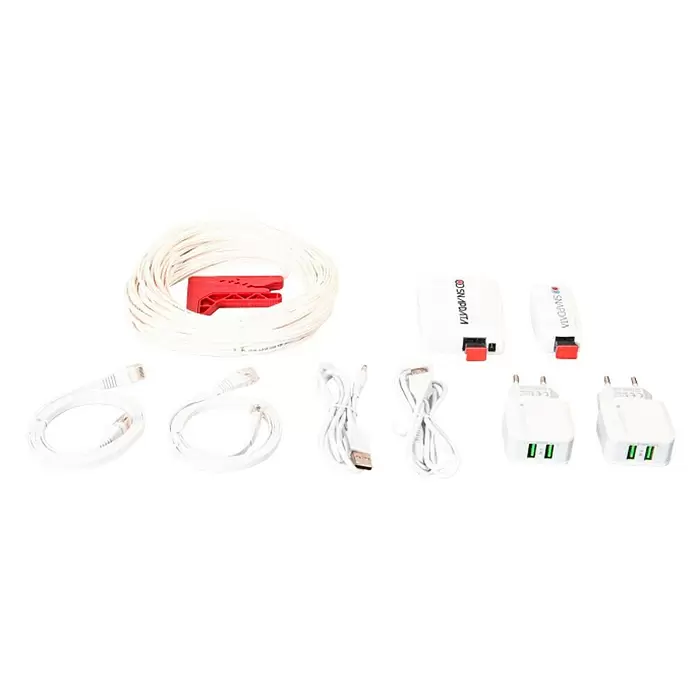 Cable de fibra óptica Kit basic Eco - Blanco, 30 m - Vista descendente