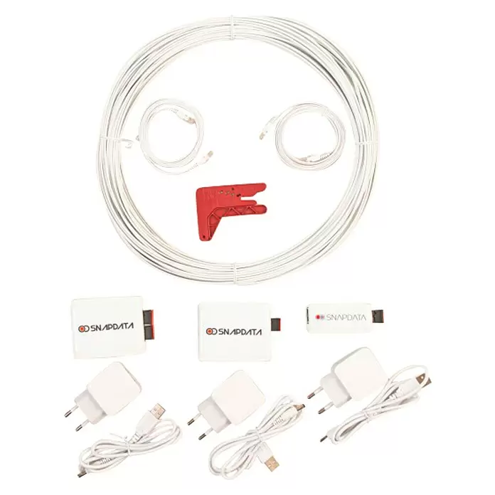 Cable de fibra óptica Kit duplex Lite - Blanco, 50 m - Vista descendente