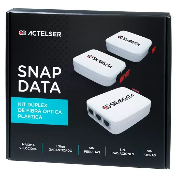 Cable de fibra óptica Kit Duplex - Blanco, 40 m - Vista angular