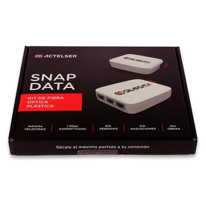 Cable de fibra óptica Kit básico - Blanco, Largo: 20 m - Vista angular