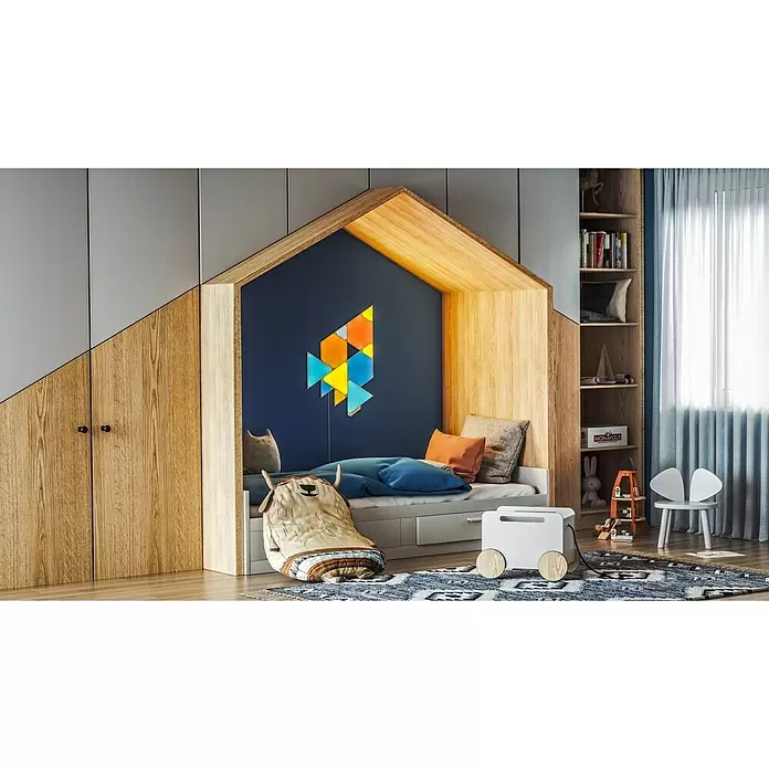 Nanoleaf LED-Panel Shapes Triangles 15er Starter Set 2. Generation - L x B x H: 23 x 20 x 0,6 cm, Weiß, RGBW - Stimmungsaufnahme