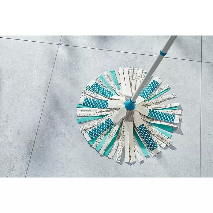 Leifheit Fregona de repuesto Power Mop 3 en 1 - Azul/Blanco, Tejido mixto - Producto en uso