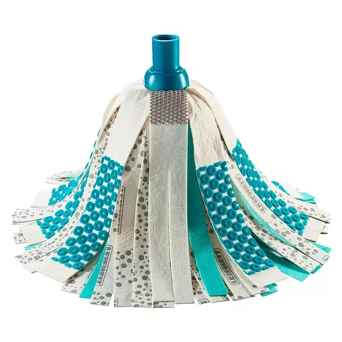 Leifheit Fregona de repuesto Power Mop 3 en 1 - Azul/Blanco, Tejido mixto - Vista frontal