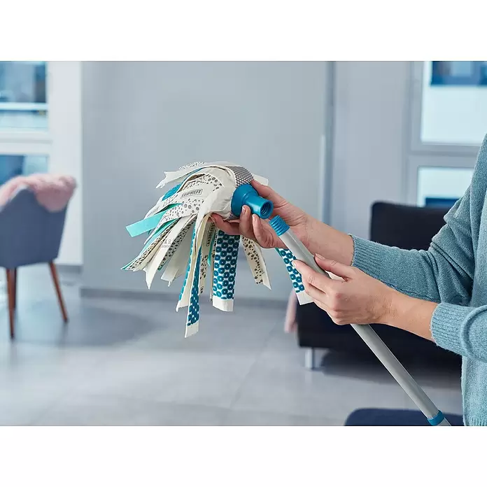 Set de limpieza Fregona Power Mop 3 en 1 con palo telescópico - Microfibra, 2 pzs. - Producto en uso