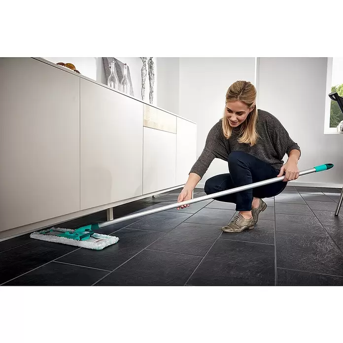 Leifheit Mopa de repuesto XL Profi Micro Duo - 25,5 x 14,5 x 3,51 cm, Poliéster - Producto en uso