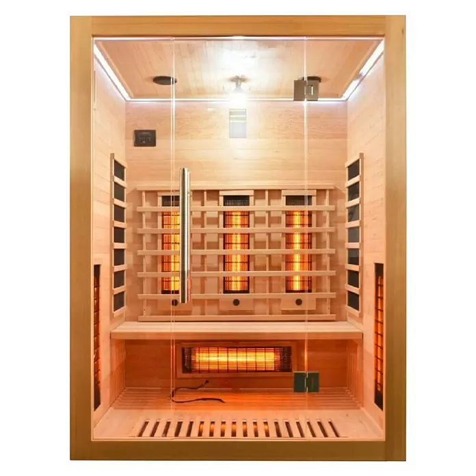 Sanotechnik Infracrvena sauna Open - 6 reflektora s crvenim svjetlom, 150 x 120 x 200 cm - Pogled sprijeda