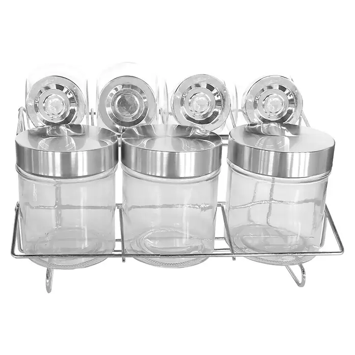 Jocca Especiero de cristal 7 uds - L x An x Al: 16 x 27 x 18 cm, Vidrio - Vista frontal