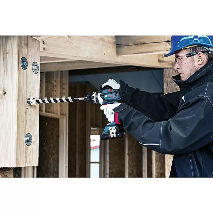 Bosch Professional Akku-Schlagbohrschrauber GSB 18V-110 C - 18 V, Ohne Akku, Leerlaufdrehzahl: 0 U/min - 2.100 U/min, Kunststoffkoffer - Anwendungsbeispiel
