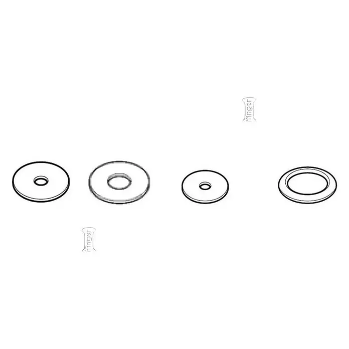 Roca Juntas de goma descargador Roca Inspira - Específico para: Cisterna WC Roca Inspira - Dibujo técnico