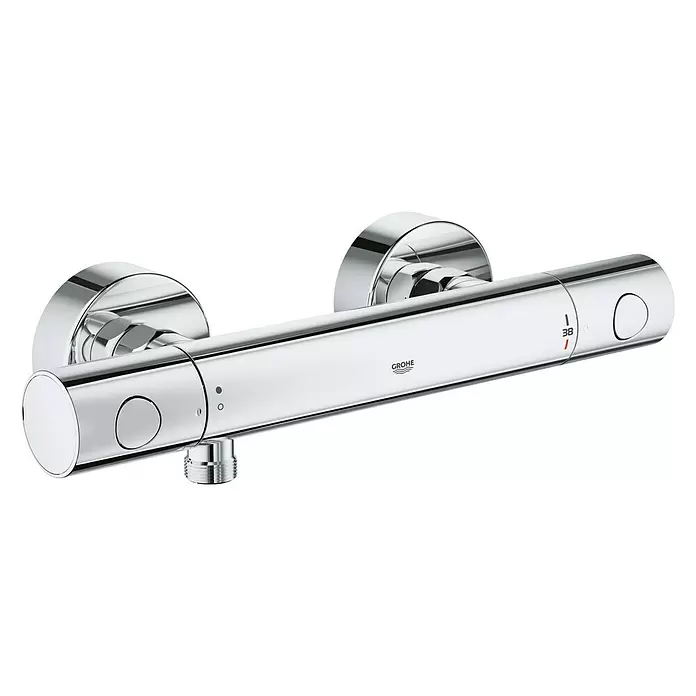 Grohe Brausethermostat Precision Get - Chrom, Glänzend - Diagonale Ansicht