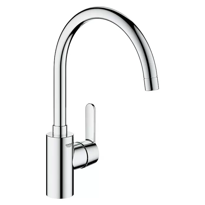 Grohe Get Keukenkraan - Chroom, Glanzend, Hoge uitloop - Diagonaal zicht