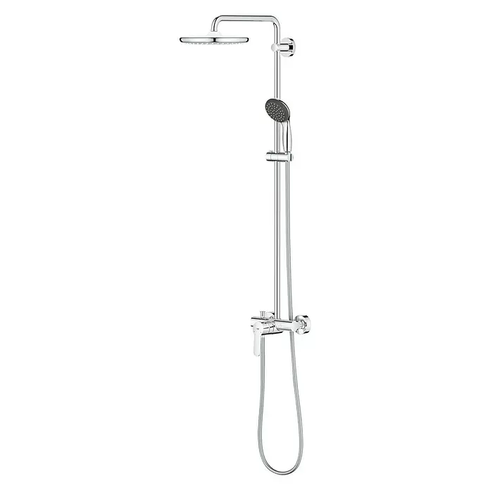 Grohe Vitalio Start Sistema de ducha 250 - Con grifo monomando, Número de tipos de chorro: 2 ud., Cromo/Negro - Vista angular