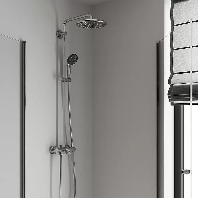 Grohe Vitalio Start Sistema de ducha 250 - Con grifo monomando, Número de tipos de chorro: 2 ud., Cromo/Negro - Foto ambiente