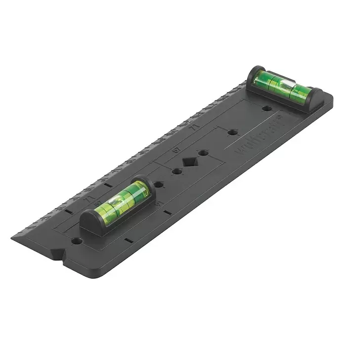 Wolfcraft Bohrschablone - 185 x 50 mm, Geeignet für: Hohlwanddosen - Diagonale Ansicht