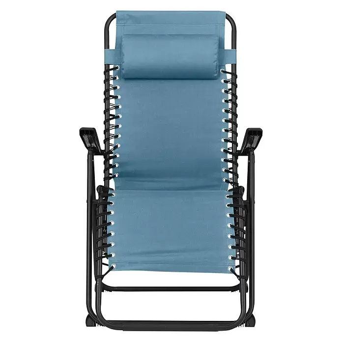 Relaxsessel - B x T x H: 66 x 102 x 111 cm, Ombre Blau - Vorderansicht