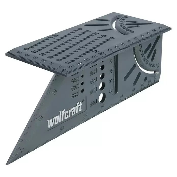 Wolfcraft Gehrungswinkel - Winkel: 0 ° - 90 °, Länge: 66 mm - Diagonale Ansicht