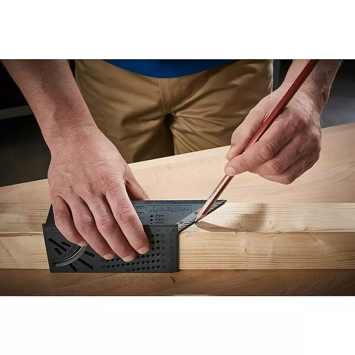 Wolfcraft Gehrungswinkel - Winkel: 0 ° - 90 °, Länge: 66 mm - Anwendungsbeispiel