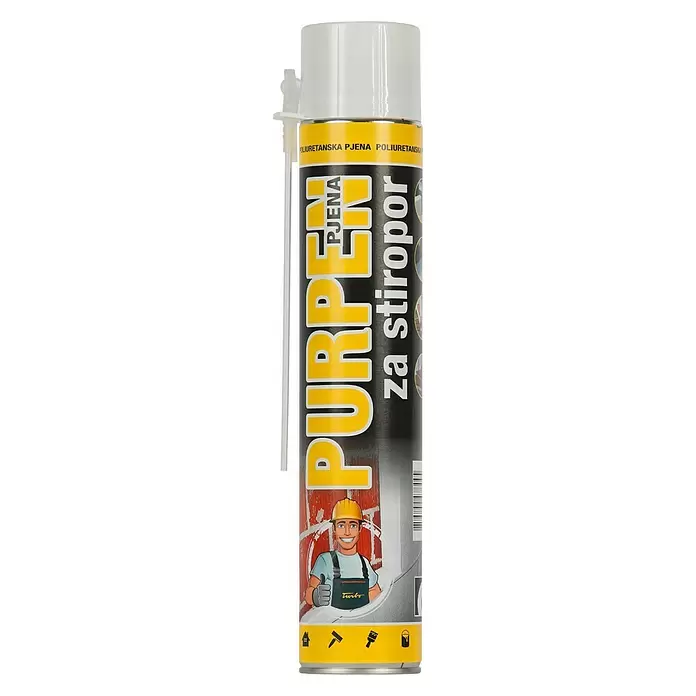 PU montažna pjena Purpen zta stiropor - 750 ml - Pogled sprijeda