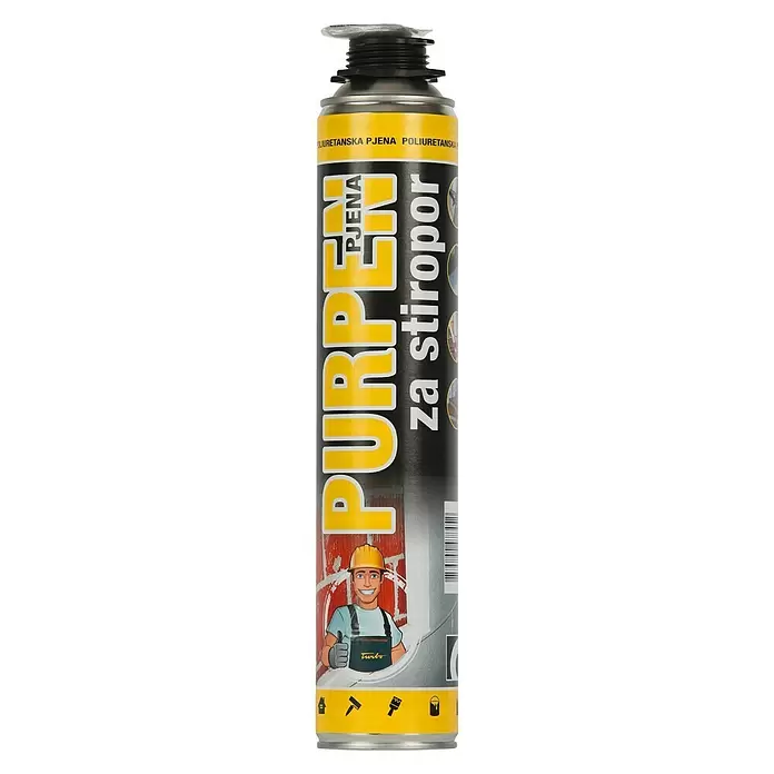PU pjena za pištolj Purpen za stiropor - 750 ml - Pogled sprijeda